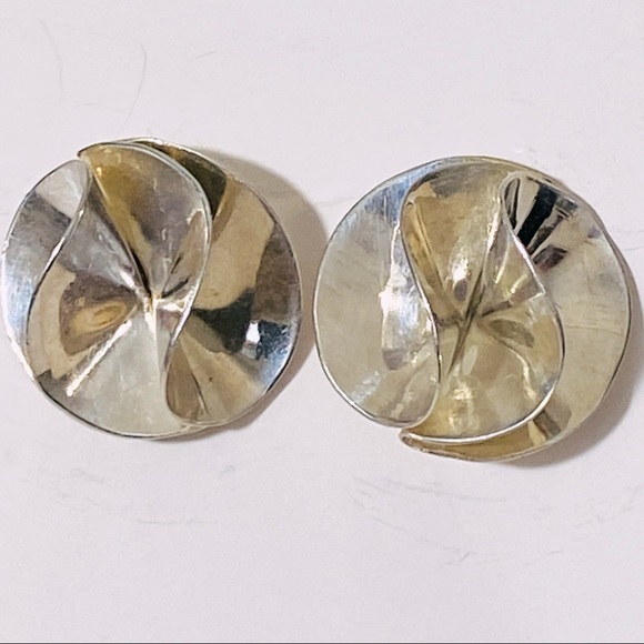 Handmade sterling silver earrings. - Picture 1 of 5